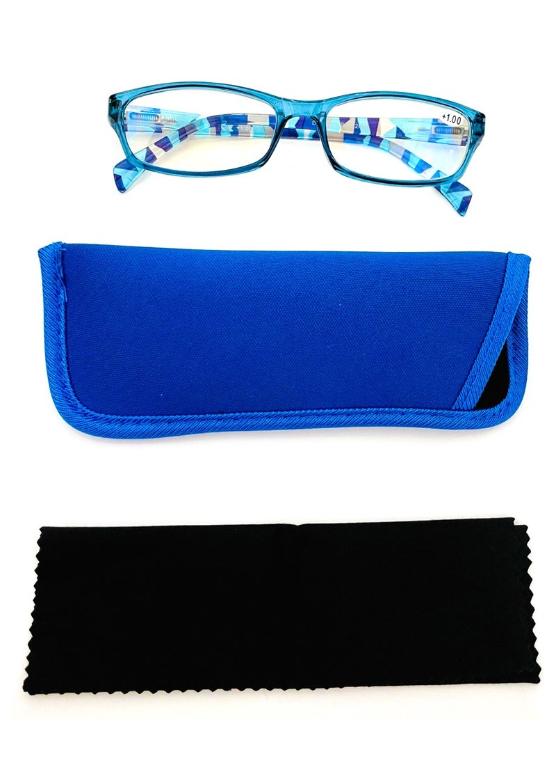 LANLANG - LANLANG 3-Pack Blue Light Blocking Reading Glasses for Women with 3 fashion colors, Spring Hinge, Anti Eyestrain Anti UV including 0-4.0 diopters L-L010 - Image 1