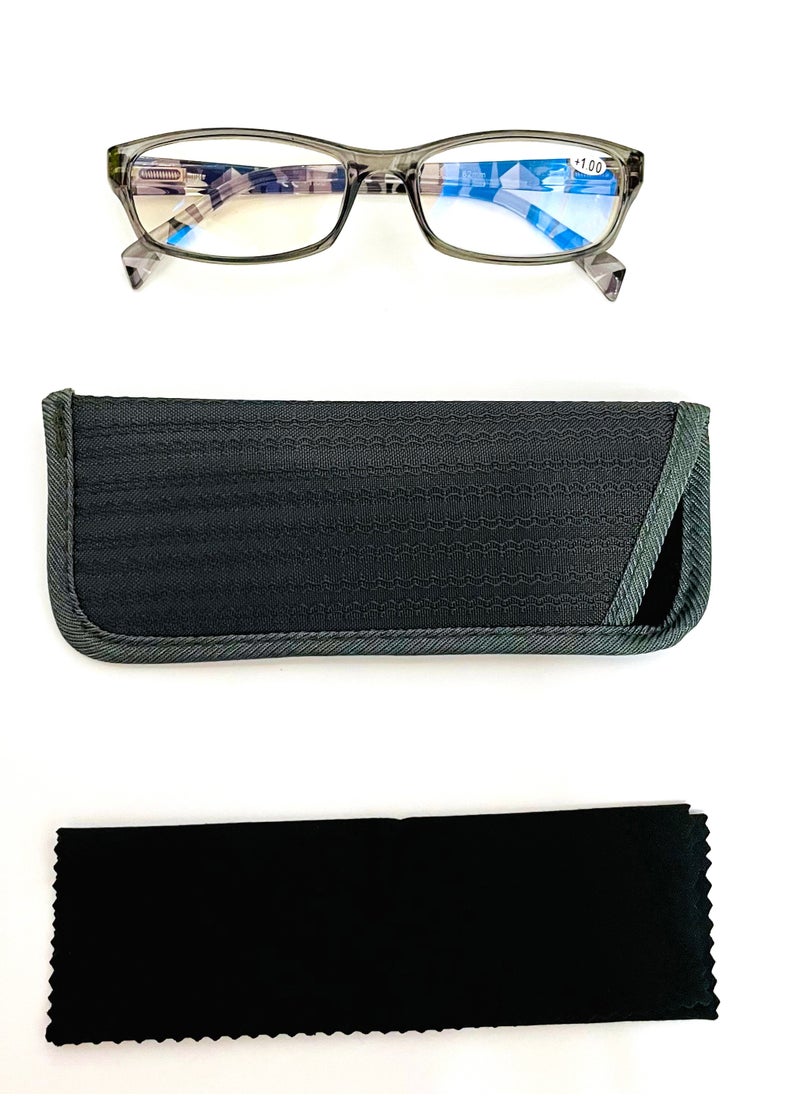 LANLANG - LANLANG 3-Pack Blue Light Blocking Reading Glasses for Women with 3 fashion colors, Spring Hinge, Anti Eyestrain Anti UV including 0-4.0 diopters L-L010 - Image 1