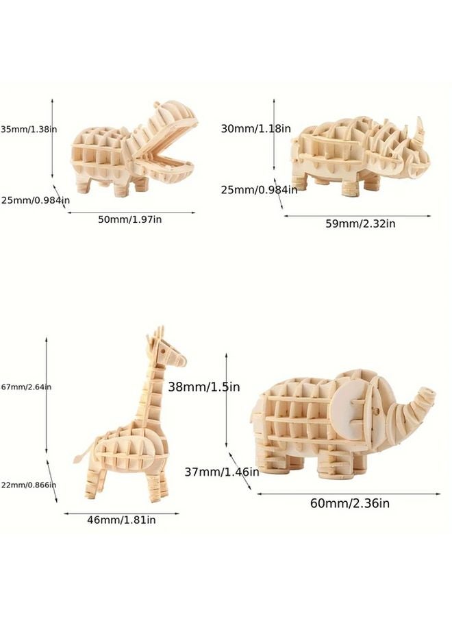 لغز ثلاثي الأبعاد فيل لعبة حيوان هواية DIY ديكور مكتب هدية للأطفال والكبار - Image 3