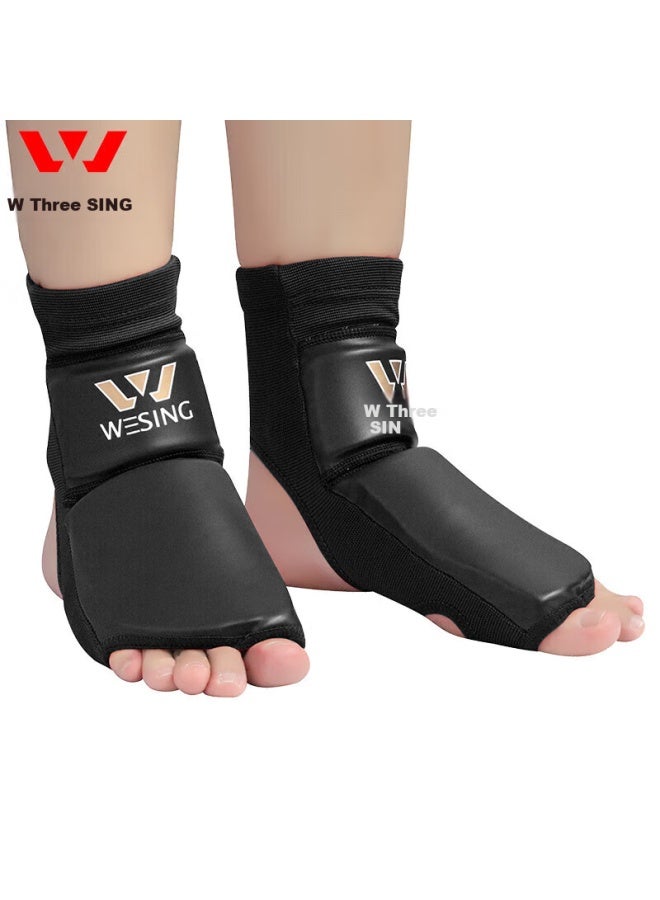 Jiurishan Foot Protector, Boxing And Kickboxing Protective Gear, Ankle Guard For Adults And Children, Training Equipment, Red, Size S