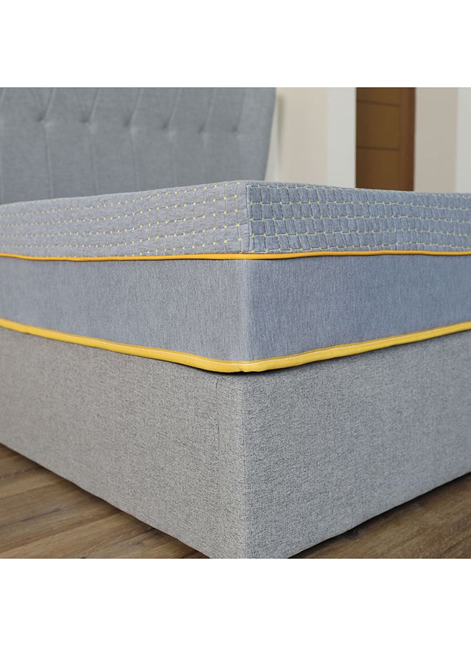 DANUBE HOME - Smart Grid Memory Foam with Pocketed Spring Mattress Plush Feel Spine Balance For Pressure Relief L200xW180 cm Thickness 23 cm Grey - Image 1