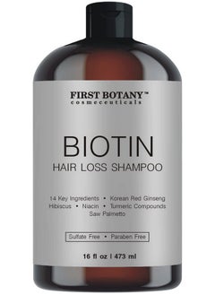 First Botany First Botany Cosmeceuticals, Hair Regrowth and Anti Hair Loss Shampoo 16 fl oz, with DHT blockers- Daily Hydrating, Detoxifying, Volumizing Shampoo For Men and Women  - Image 1