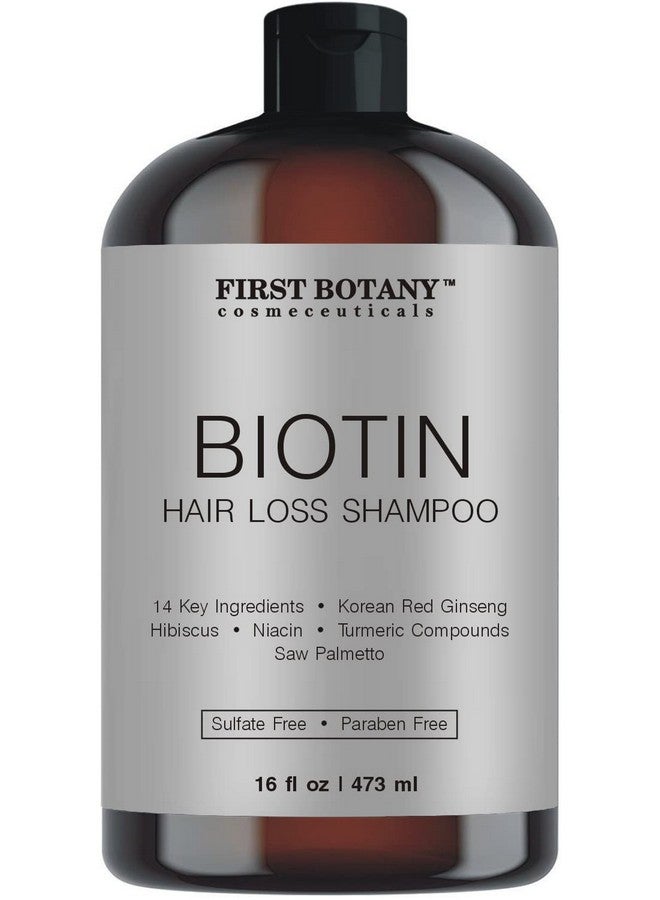First Botany Cosmeceuticals, Hair Regrowth and Anti Hair Loss Shampoo 16 fl oz, with DHT blockers- Daily Hydrating, Detoxifying, Volumizing Shampoo For Men and Women - Image 1