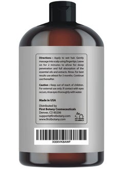 First Botany First Botany Cosmeceuticals, Hair Regrowth and Anti Hair Loss Shampoo 16 fl oz, with DHT blockers- Daily Hydrating, Detoxifying, Volumizing Shampoo For Men and Women  - Image 4