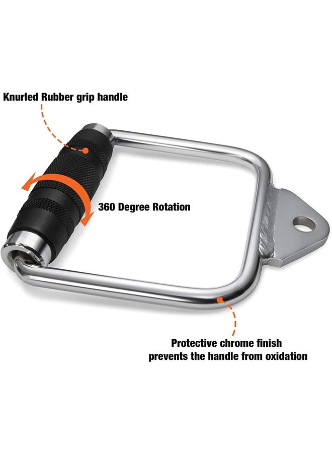 D Handle Cable Attachment - Cable Machine Handle Attachment, Lat Pull Down Attachment for Weight Workout, Home Gym Accessories for Cable Machine