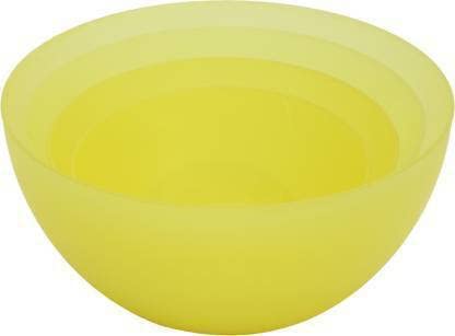 Bekner Plastic Mixing Bowl (Yellow, Pack of 4) - Image 1