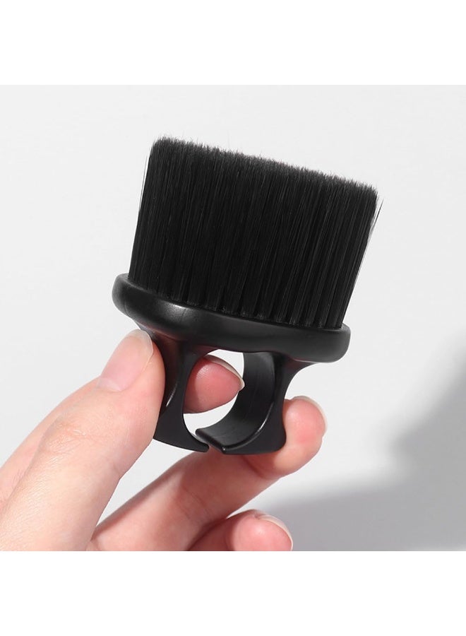 فرشاة لحية للرجال، فرشاة ناعمة لشعر الوجه والرقبة والشارب مع حلقة للأصابع، ملحقات حلاقة لصالونات التجميل والاستخدام المنزلي (قطعتان) - Image 2