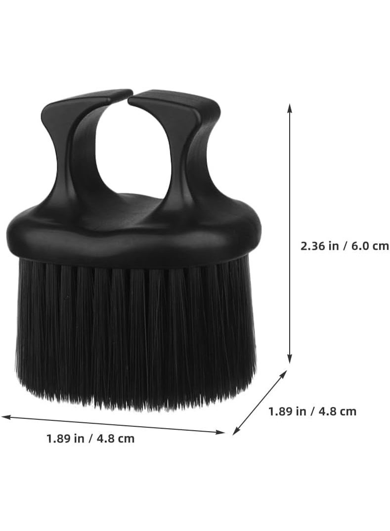 فرشاة لحية للرجال، فرشاة ناعمة لشعر الوجه والرقبة والشارب مع حلقة للأصابع، ملحقات حلاقة لصالونات التجميل والاستخدام المنزلي (قطعتان) - Image 3