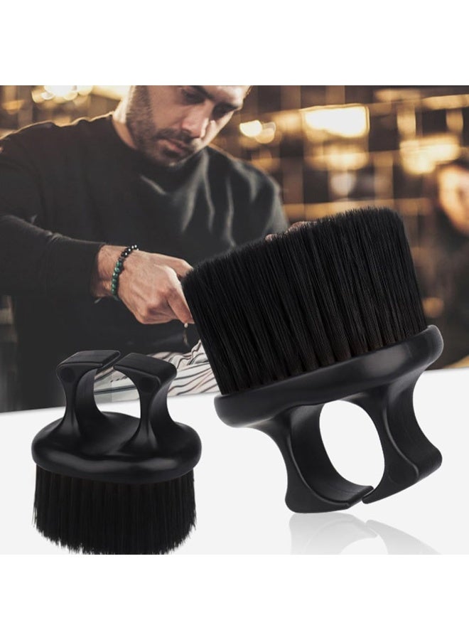 فرشاة لحية للرجال، فرشاة ناعمة لشعر الوجه والرقبة والشارب مع حلقة للأصابع، ملحقات حلاقة لصالونات التجميل والاستخدام المنزلي (قطعتان) - Image 5