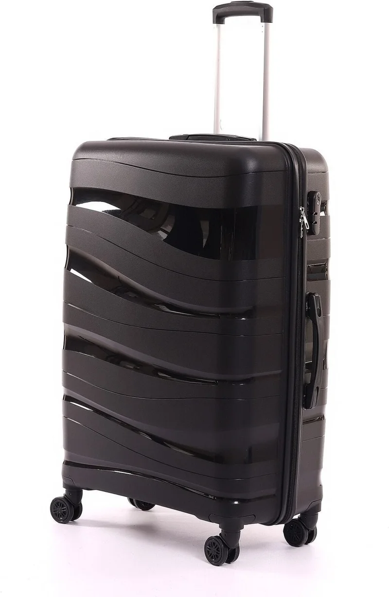 Esbuik Polypropylene Silicone Unbreakable Pp Suitcase Set of 3 (Cabin+Medium+Large Size)