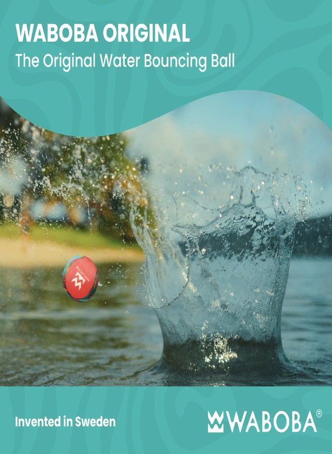 Waboba Original Water Bouncing Ball 2 Pack - Waterproof Games for Pool & Beach - Kids & Teens Outdoor Sports Gift - Abstract & Zigzag Neon Designs - Image 2