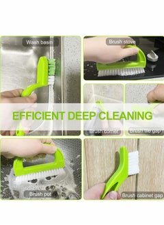 Excefore Grout Cleaner Brush  (4 in 1) Tile Cleaner Brush Supplies to Deep Clean Tile Lines, Detail Kitchen, Scrub Bathroom, Shower Home Detail and Grout Cleaner Brushes Set  - Image 5