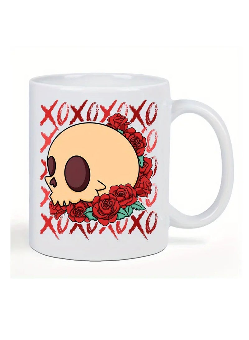 RYN®  Valentines xxoo Ceramic Coffee Mug - Insulated, Reusable,  Ideal for Coffee Enthusiasts, Suitable for Men & Women, White, Perfect for Coffee Lovers - Image 2