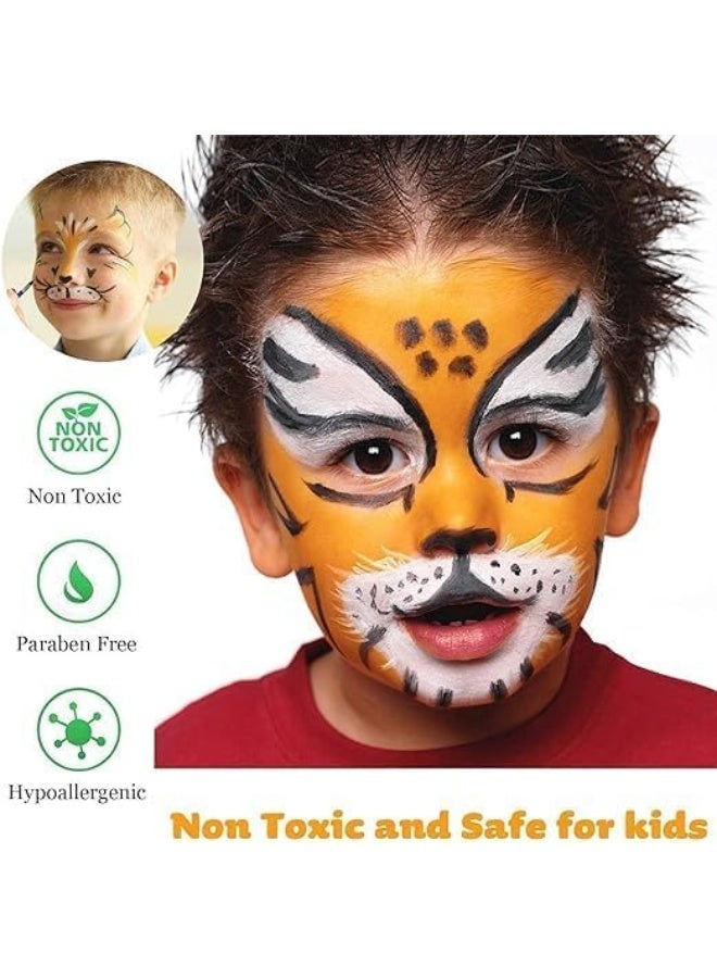 Mumoo Bear Kids Face Paint Kit-15 Colours Non-Toxic Professional Face Paint Palette Washable Safe Facepainting for Party, Body Painting Face Paint Set for Adults Children - Image 2
