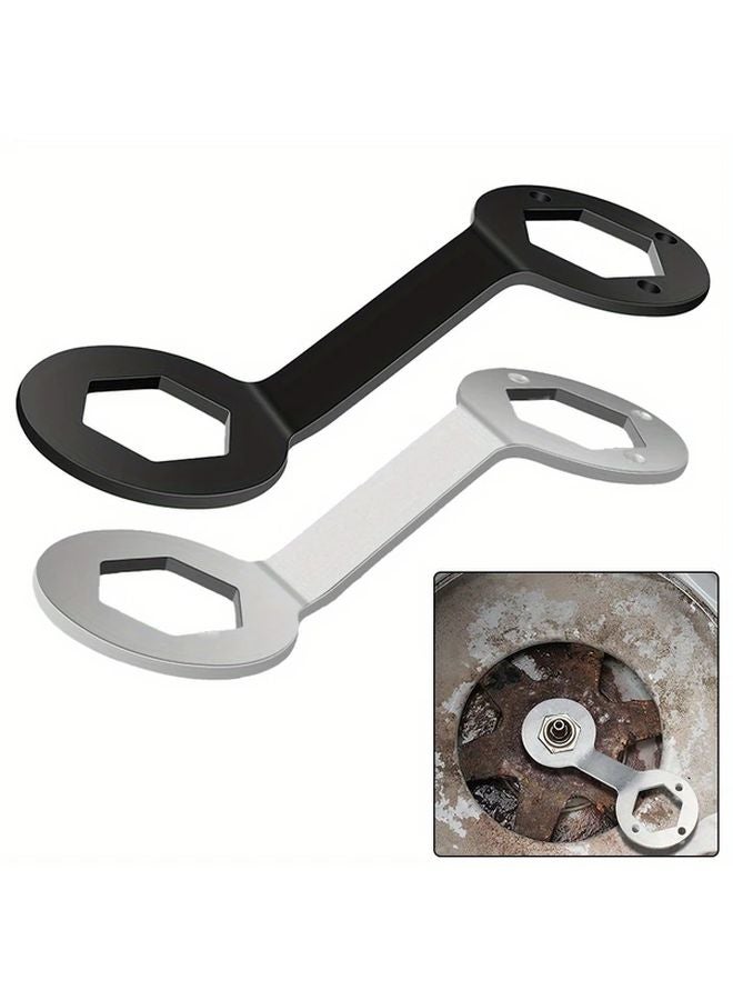 مفتاح غسالة بنهايتين أسود طويل الأكمام 36-38 مم، أداة يدوية لفك صامولة الغسالة الداخلية وإزالة البراغي - Image 2