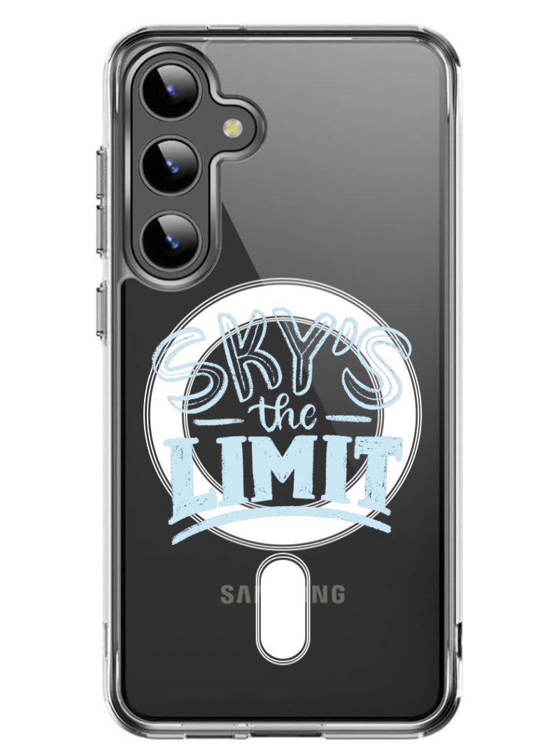 Theodor Magnetic Case for Samsung Galaxy S24 6.2-inch Compatible with MagSafe Wireless Charging, Shockproof Phone Bumper Cover sky is the limit - Image 1