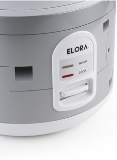ELORA Electric Rice Cooker With Automatic Cooking, Keep Warm, Safety Protection, And Steamer - Easy to Use, Convenient, Durable 1.2 L- EL-RC-6131 White  - Image 2