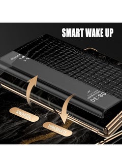 إيروريكس جراب جلدي أصلي لهاتف Huawei Mate Xt فاخر بنمط تمساح مطلي بالكهرباء مع غطاء ذكي شامل للهاتف المحمول رفيع للغاية ومضاد للسقوط، أسود  - Image 5