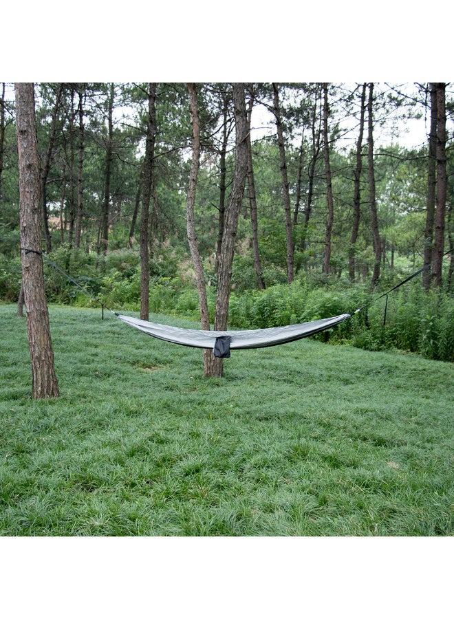 أرجوحة مزدوجة مع أحزمة الأشجار والمشابك – نايلون 210T، مقاس 270×140 سم، خفيفة الوزن ومثالية للتخييم والسفر - Image 5