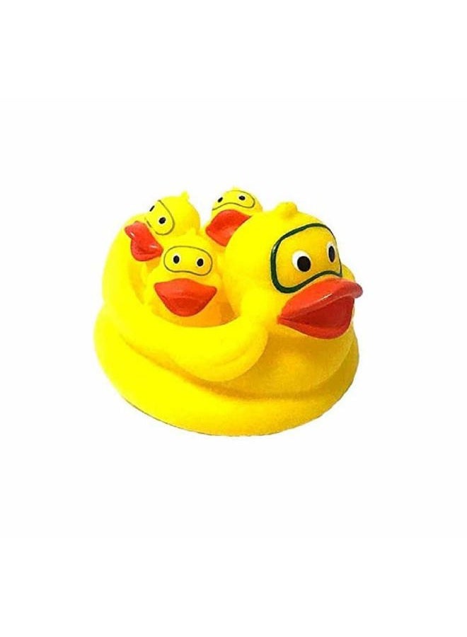 Rubber Diving Duck Family Set of 4 Baby Bath Toys
