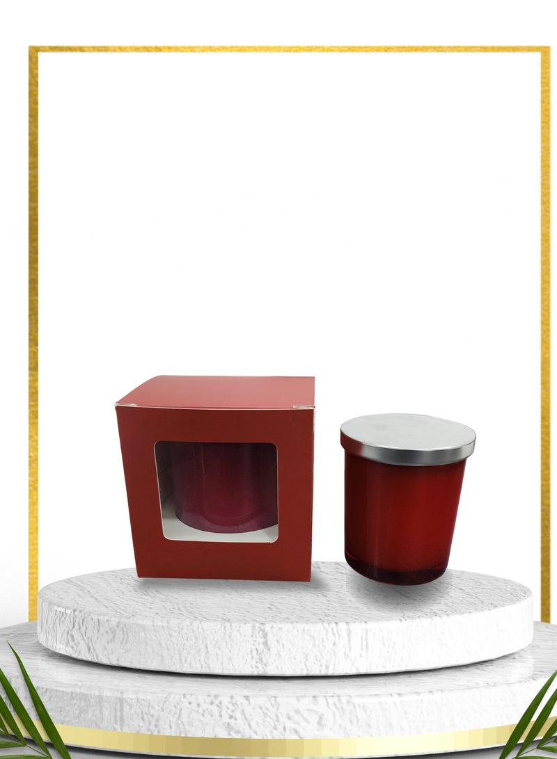 Oud & Patchouli Scented Candle Gift Set – Premium Soy Wax, 250ml – Made in UAE 