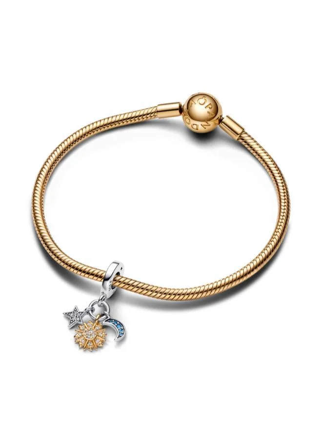 PANDORA Two-tone Celestial Triple Dangle Charm