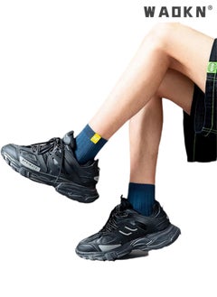 WAOKN 5 Pairs of Men Women Striped Socks, - Soft, Breathable, Moisture-Wicking, Assorted Colors, Comfortable Athletic Socks for Running, Sports, and Everyday Wear, Durable and Lightweight  - Image 2