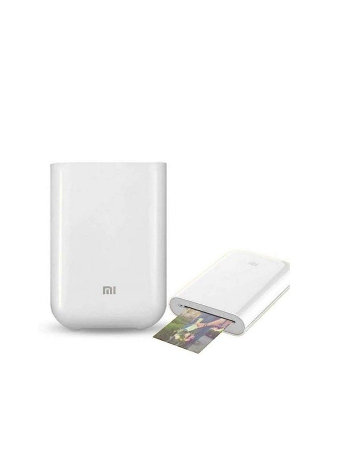 Mi Home Compact 2x3” Portable Photo Printer – White – Easy to Use  Durable  High-Quality Prints – Includes 20 Sheets – Perfect for Instant Small Photos – Latest Model  - Image 1