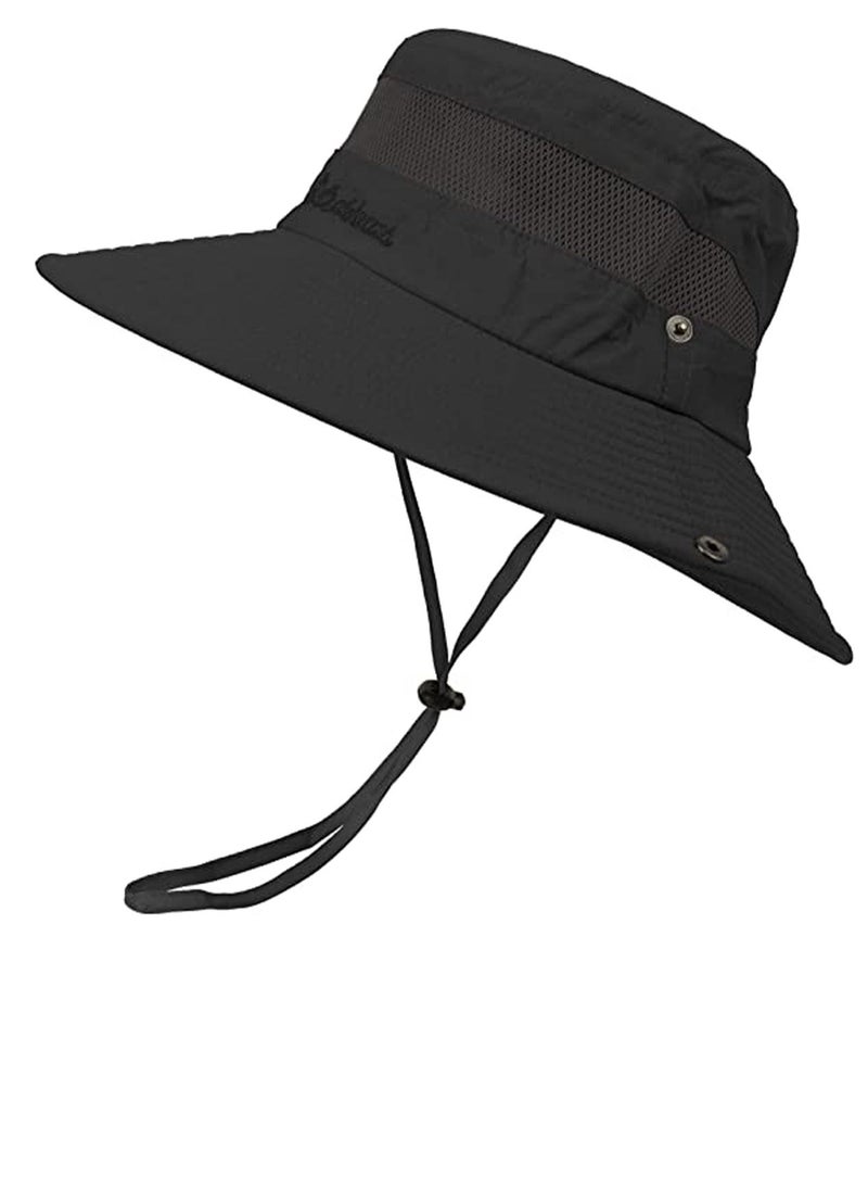 Generic Fishing Hats for Men Women Wide Brim Mens Summer Sun Hats Bucket Cap Outdoor Black 1 Top - Image 2