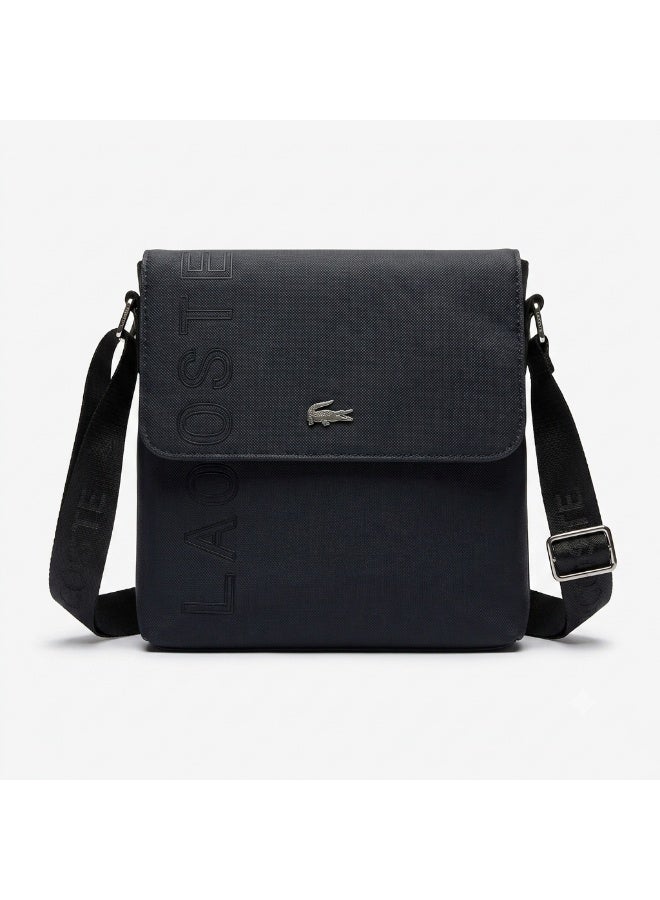 Lacoste Men's Vertical Flat Crossbody Bag - Black - Image 1