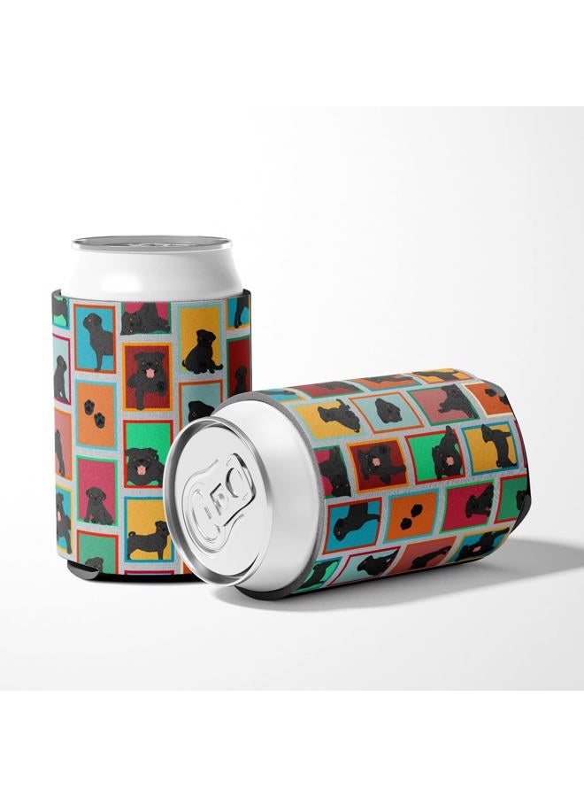 Caroline's Treasures MLM1091CC Lots of Black Pug Can or Bottle Hugger Cooler Washable Drink Sleeve Collapsible Beverage Insulated Holder, Can Hugger, Multicolor - Image 5