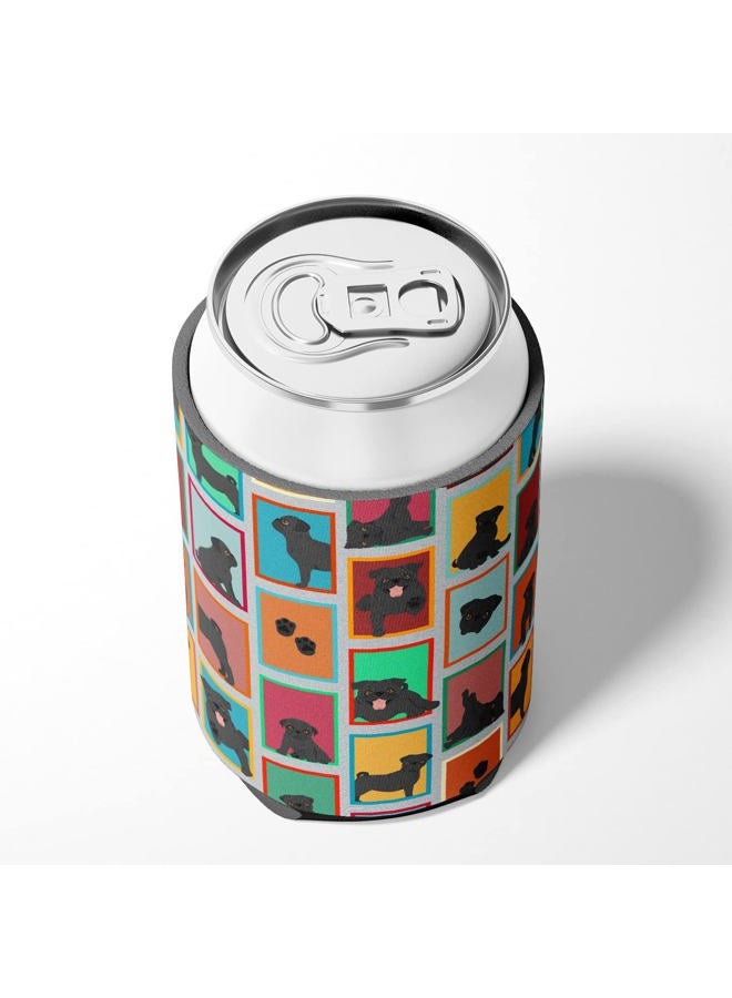 Caroline's Treasures MLM1091CC Lots of Black Pug Can or Bottle Hugger Cooler Washable Drink Sleeve Collapsible Beverage Insulated Holder, Can Hugger, Multicolor - Image 4
