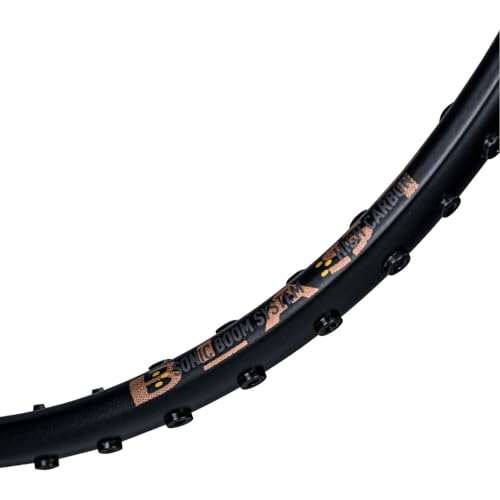 Li-Ning AxForce Blast Strung Carbon Fibre Badminton Racket with Full Cover | 5U | Ultimate Smash Badminton Racket with Sonic Boom Acceleration | Max Tension : ≤31 lbs (Black/Gold) - Image 4