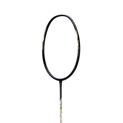 Li-Ning AxForce Blast Strung Carbon Fibre Badminton Racket with Full Cover | 5U | Ultimate Smash Badminton Racket with Sonic Boom Acceleration | Max Tension : ≤31 lbs (Black/Gold) - Image 5