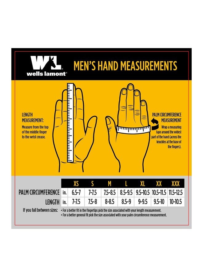 Wells Lamont Men's Insulated HydraHyde Waterproof Grain Leather Hybrid Winter Gloves, Large (Wells Lamont 867) - Image 3
