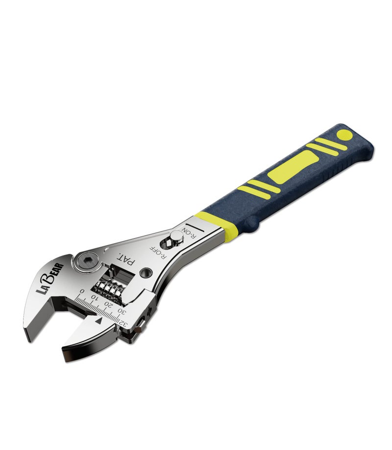 LABEAR- 10 inch long x 1-1/4 inch(32mm) Adjustable Ratchet Wrench - Image 1