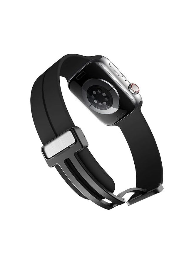 بولوز 2 المغناطيسي لـ Apple Watch Band 42/44/45/49mm النساء الرجال ، السيليكون الرياضة استبدال حزام المعصم - Image 4