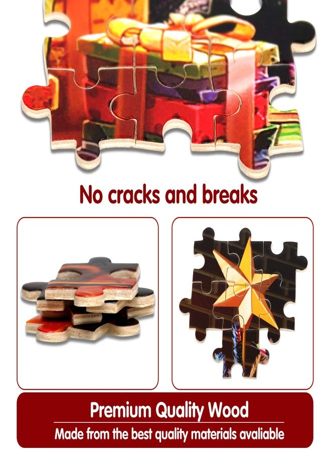 Lavievert Wooden Jigsaw Puzzles 1000 Piece Christmas Puzzles for Adults - Fireplace, Christmas Tree, Christmas Presents & Stockings - Image 4