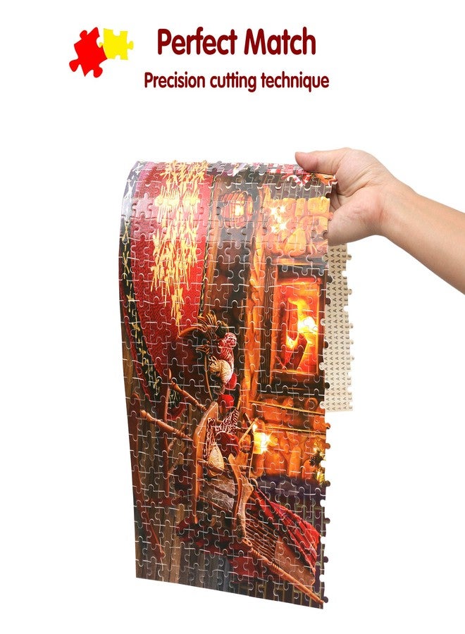 Lavievert Wooden Jigsaw Puzzles 1000 Piece Christmas Puzzles for Adults - Fireplace, Christmas Tree, Christmas Presents & Stockings - Image 3