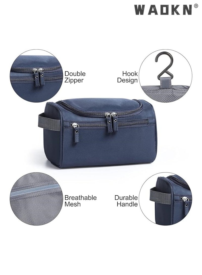 دبليو أيه أو كي أن الرجال والنساء ماء الشنق حقيبة - قسط النايلون حقيبة السفر مع مقصورات واسعة من مستحضرات التجميل ، الضروريات ، وغسل الملابس والاكسسوارات - Image 4