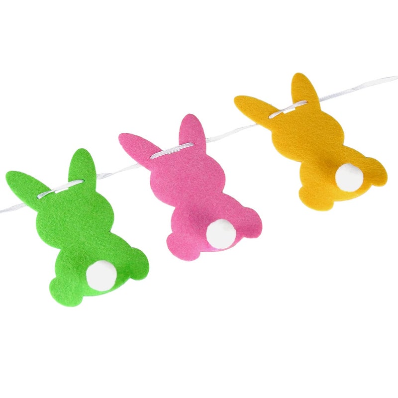 BinaryABC Easter Bunny Rabbit Banner Bunting Garland  Easter Decorations (Colorful Bunny) - Image 5