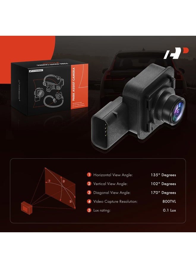 A-Premium Park Assist Camera Rear View Backup Reverse Camera Compatible with Select Ford Models - 2016 2017 2018 2019 Explorer - Replace# GB5Z19G490A - Image 2