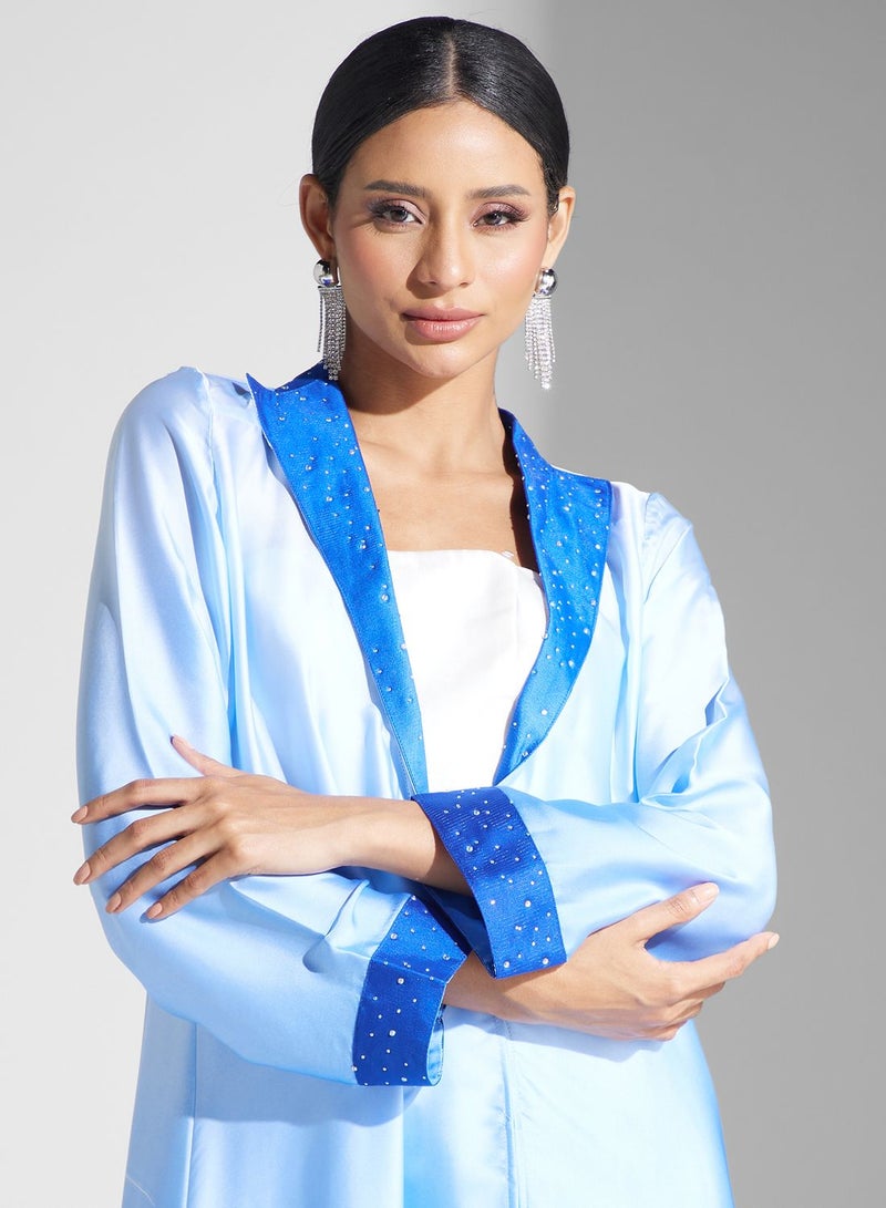 Khizana Embellished Detail Abaya With Ombre Effect - Image 3