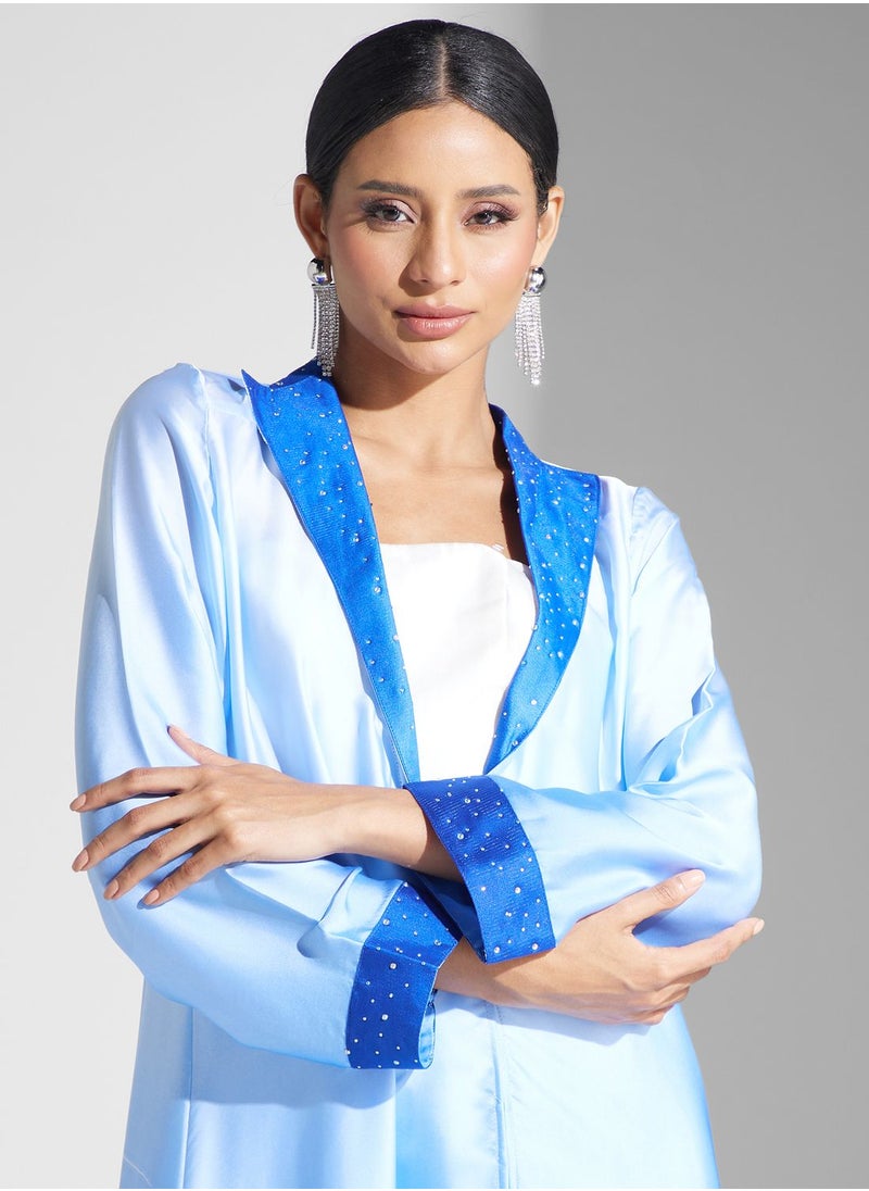 Khizana - Embellished Detail Abaya With Ombre Effect - Image 1