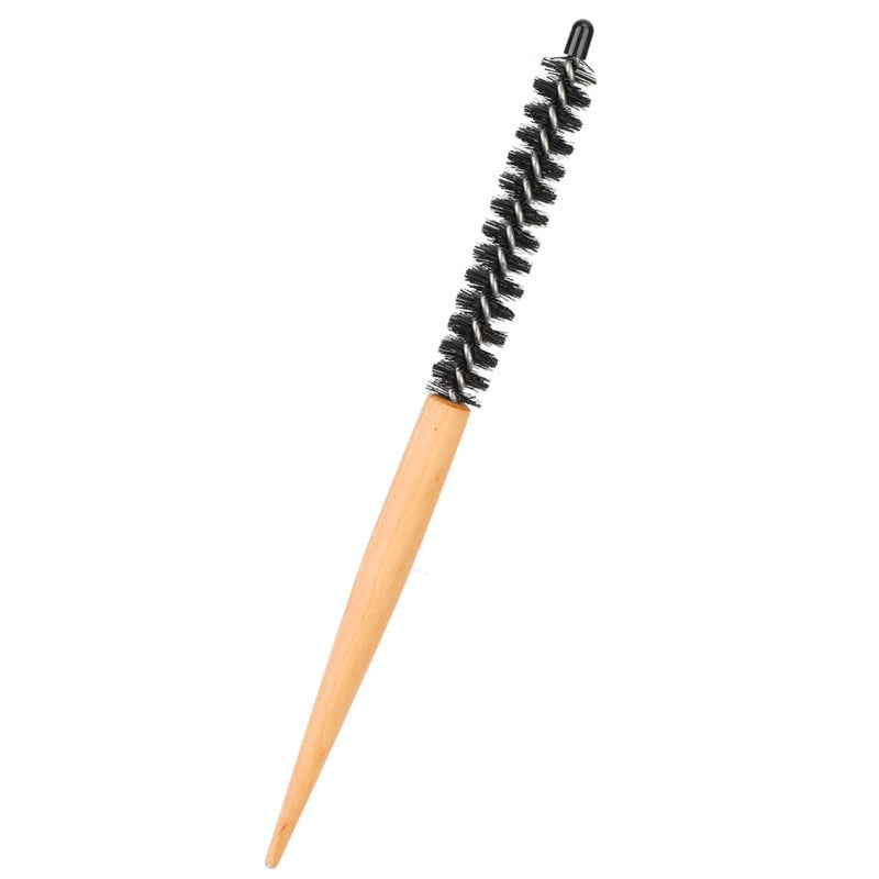 Small Round Hair Brush: 20# Size Natural Cherry Handle - Anti Slip Heat Transfer Nylon Brush Hair for Professional Hair Styling - Image 4