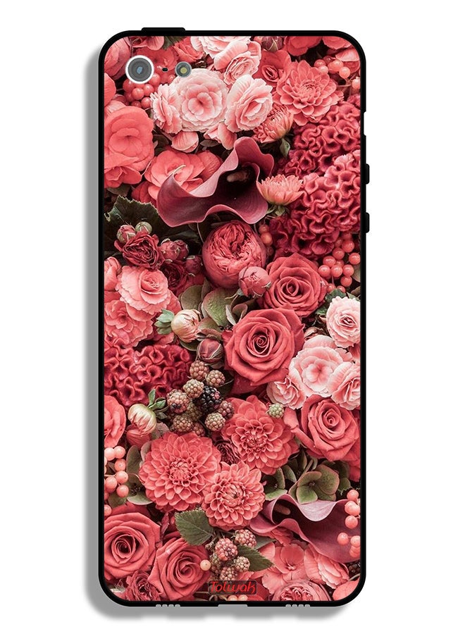 Tolwak Apple iPhone 5/5s/SE Protective Case Peach Roses - Image 1