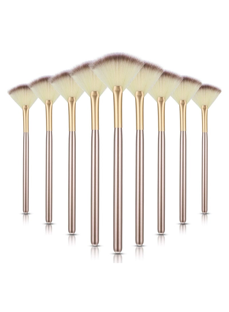 Loquat 9 Pieces Facial Brushes Fan Mask Soft Applicator Tools for Peel Glycolic Makeup Mud Cream - Image 1