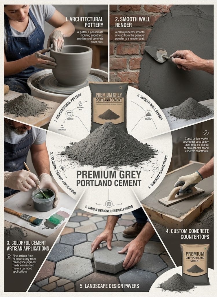 KNP Premium Grey Portland Cement – High-Strength, Fast-Setting Construction Cement | Premium Quality for Concrete, Plastering, Masonry & Repair Work | Durable, Long-Lasting Bond 2KG - Image 3
