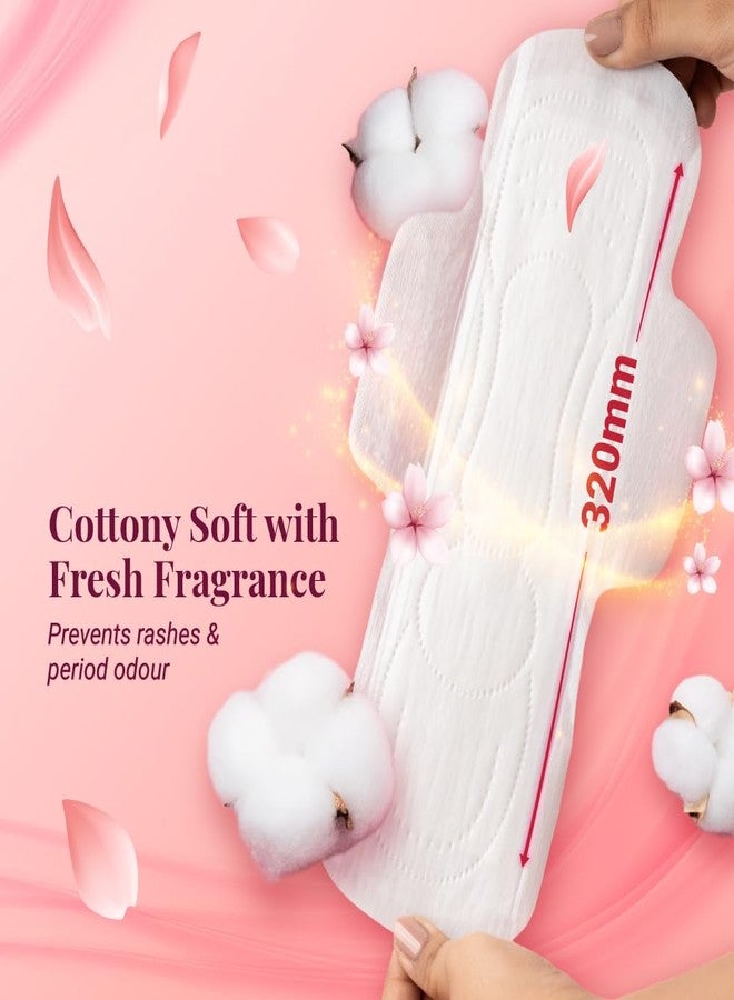 NIINE Naturally Soft Ultra Thin XL+ Sanitary Napkins |320mm Long|Cottony Soft Control Rashes|Long Lasting protection |Suitable for Heavy Flow with Free Biodegradable Disposal Bags (Pack of 1) 30 Pads - Image 5
