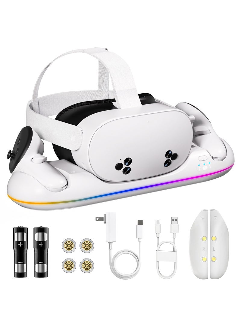 Magnetic Fast Charging Dock for Oculus Meta Quest 2/3/3S – VR Game Accessory for Quick USB-C Charging, Protects Port, and Charges Controllers Easily - Image 1